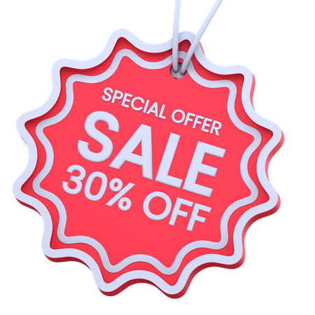 New Sale 30 Percentage Discount  3D Icon