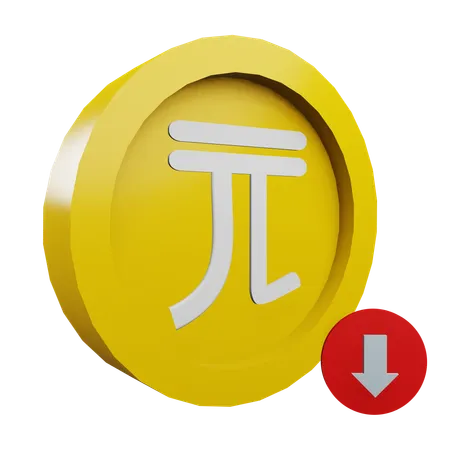 New taiwan dollar  3D Icon