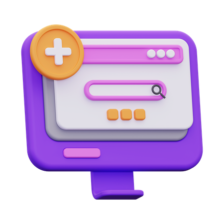 New window  3D Icon