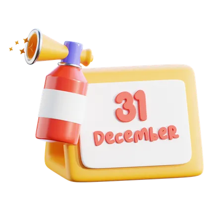 New year  3D Icon