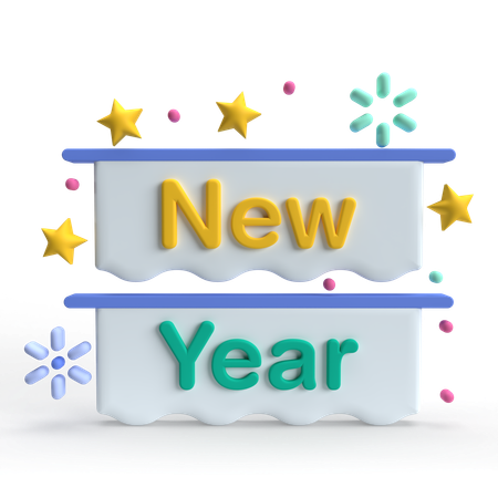 新年  3D Icon