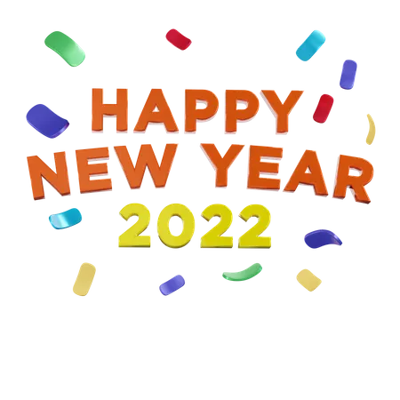 New Year 2022 3D Illustration