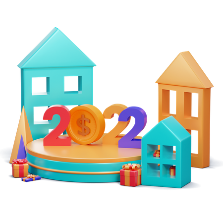 New Year 2022 Decoration  3D Icon