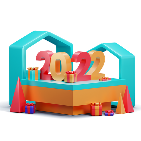 New Year 2022 Decoration  3D Icon