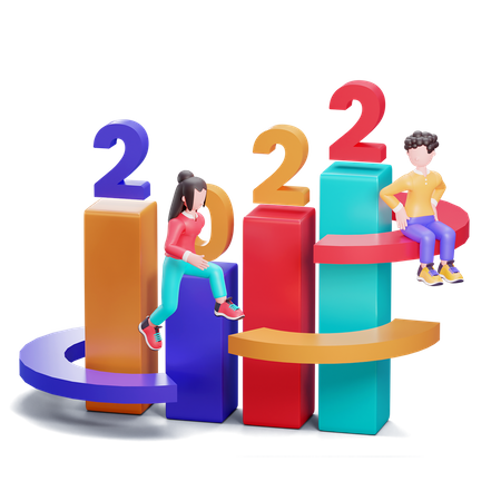 New Year 2022 Illustration  3D Icon