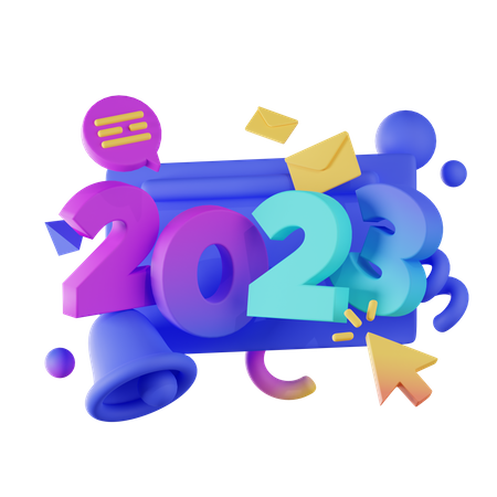 New Year 2023  3D Icon