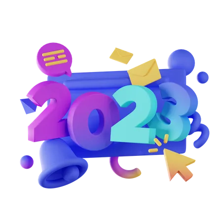 New Year 2023  3D Icon