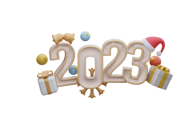 New Year 2023  3D Icon