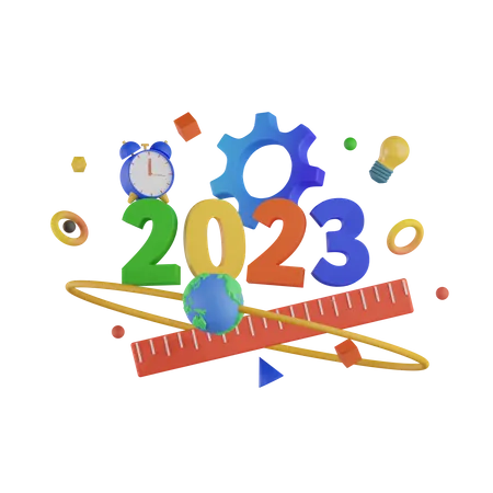 New Year 2023 3D Icon