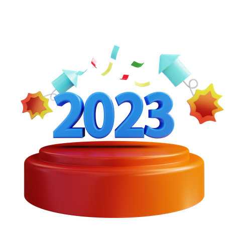 New Year 2023 Decoration  3D Illustration