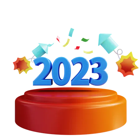 New Year 2023 Decoration  3D Illustration