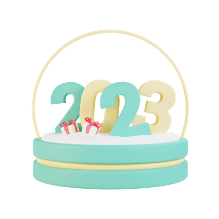 New Year 2023 Podium  3D Illustration