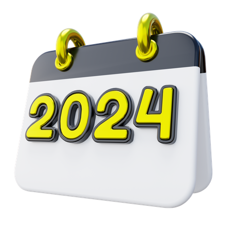 Nouveau ans calendrier 2024 3d illustration 27124761 PNG