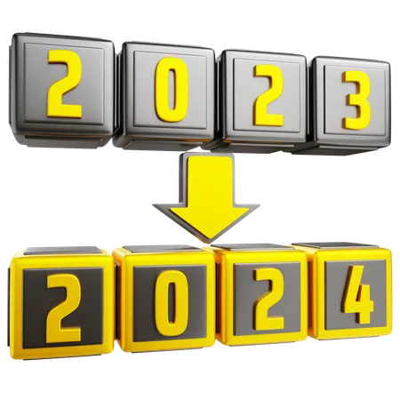 New Year 2024  3D Icon