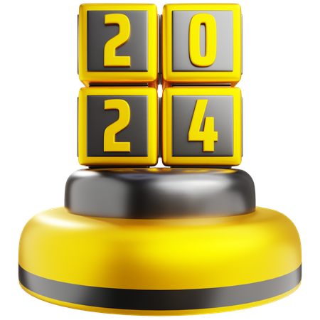 New Year 2024  3D Icon