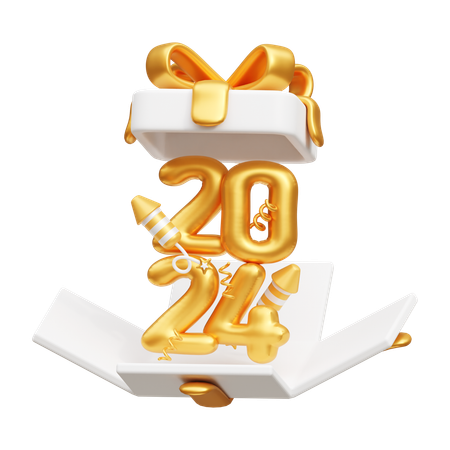 New year 2024  3D Icon