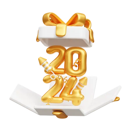 New year 2024  3D Icon