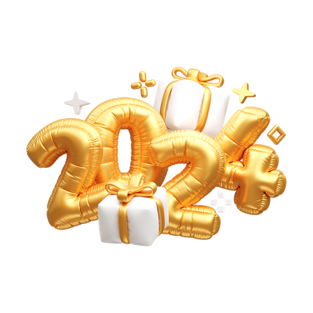 New year 2024  3D Icon