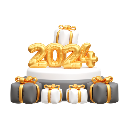 New year 2024  3D Icon