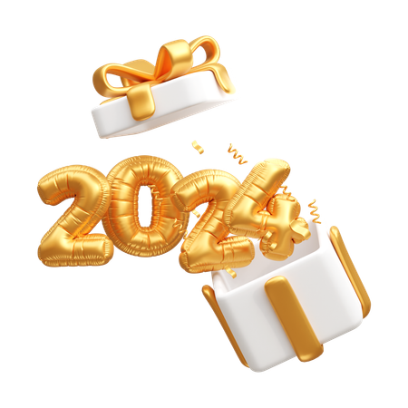 New year 2024  3D Icon