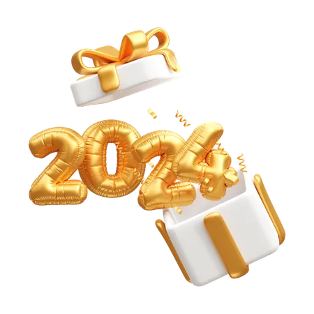 New year 2024  3D Icon