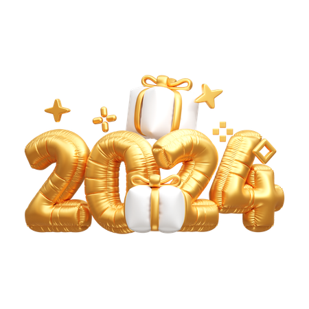 New year 2024  3D Icon