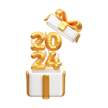 New year 2024  3D Icon