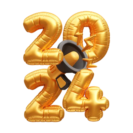 New year 2024  3D Icon