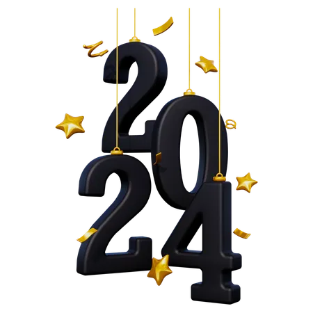 New Year 2024  3D Icon