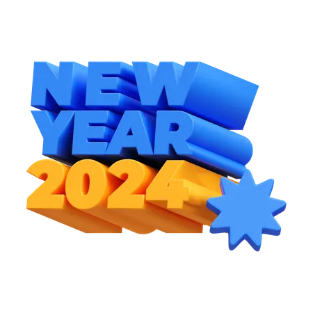 New year 2024  3D Icon