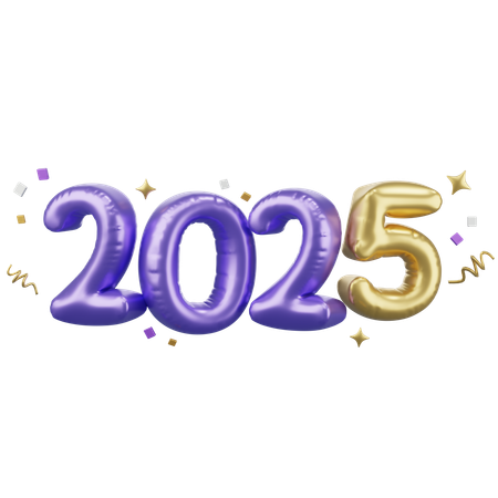 New year 2025 3D Icon  3D Icon