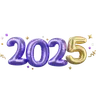 New year 2025 3D Icon