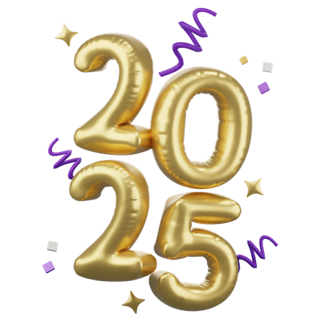 New year 2025 3D Icon  3D Icon