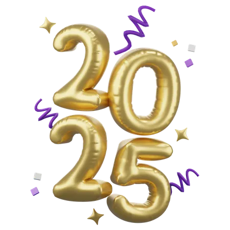 New year 2025 3D Icon  3D Icon