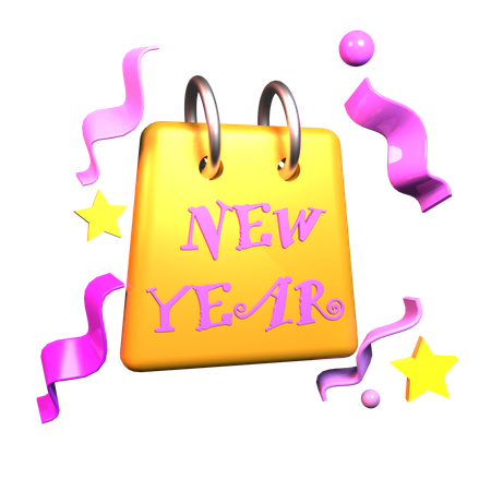 New Year  3D Icon