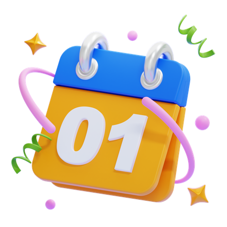 New Year  3D Icon