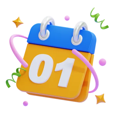 New Year  3D Icon