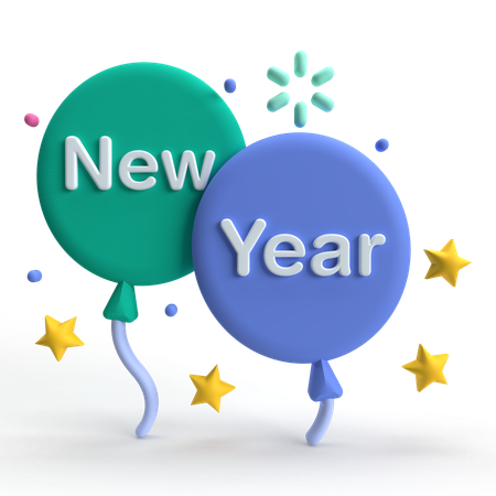 New Year  3D Icon