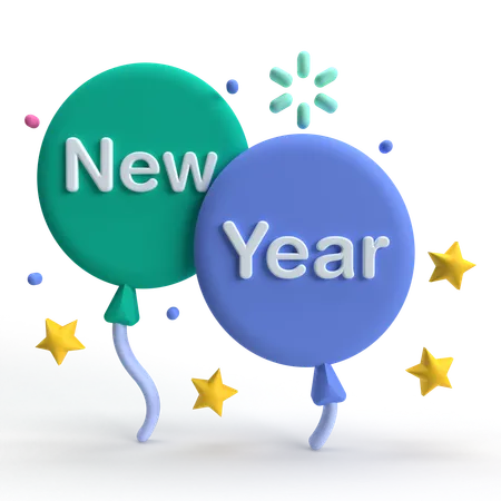 New Year  3D Icon