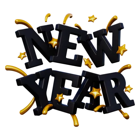 New Year  3D Icon