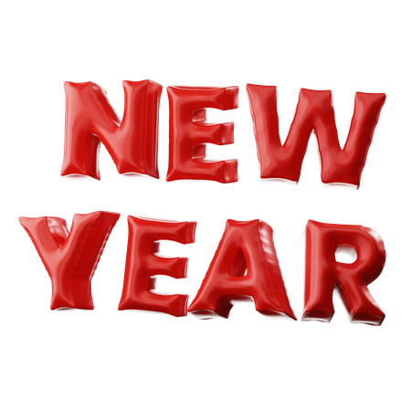 New Year  3D Icon