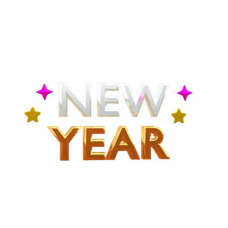 New Year  3D Icon