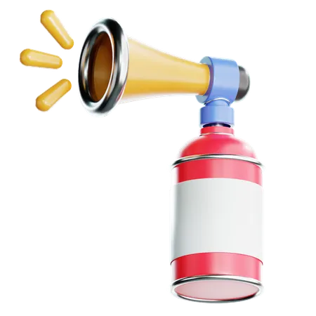 New Year Air Horn  3D Icon