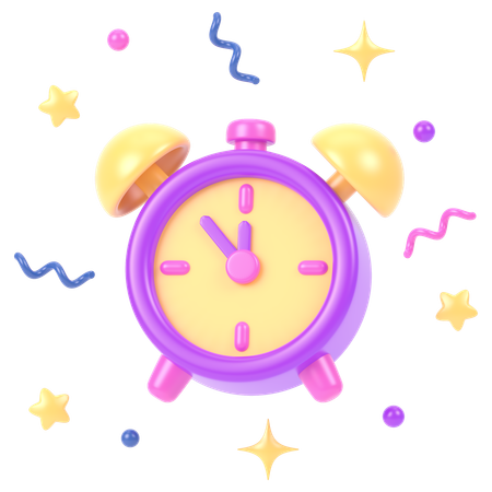 New Year Alarm  3D Icon