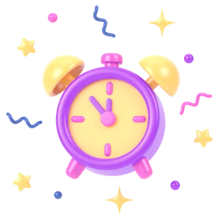 New Year Alarm  3D Icon