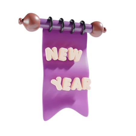 New Year Badge  3D Icon