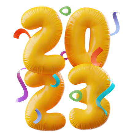 New_year_balloon  3D Icon