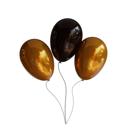 New Year Balloon  3D Icon