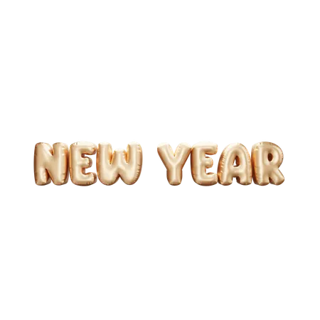 Letter Font New Year Balloon 3 D Icon 3D Icon