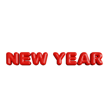 New Year Balloons  3D Icon